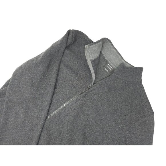Prana Wool Poly Blend Quarter Zip Pullover Sweater Jacket Large Men's Gray - Picture 3 of 4